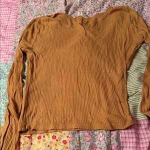 Women's Ribbed Tan Top